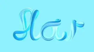 Abstract paint stroke typography