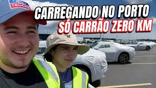 CARREGANDO CARROS ZERO KM NO PORTO DOS ESTADOS UNIDOS