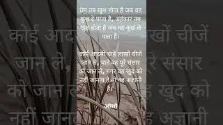 कोई आदमी चाहे लाखों चीजें जान ले, चाहे वह पूरे संसार को जान ले, मगर वह खुद को नहीं जानता है तो वह अज