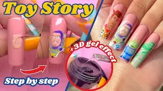 TOY STORY Character Nail Art Tutorial STEP BY STEP | NailzByDev & Veeda Bella Gel Polishes ❤️💙💛