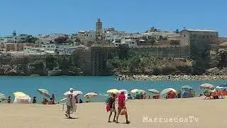 PLAGE DE SALÉ BERGAMA 🇲🇦🇲🇦 شاطئ مدينة سلا و توافد الجماهير في بداية فصل الصيف #Morocco #Rabat