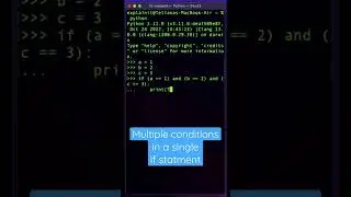 Python multiple conditions on a single if statement