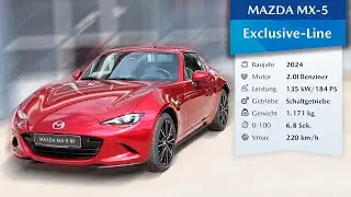 2024 Mazda MX-5 RF 2.0 Excl.-Line 184 PS | Soul Red Crystal (46V) | 360° Ansicht + Innenraum (4K)