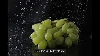 Frische für Gemüse und Obst – Spritzwasser im Gegenlicht | Entfesselt blitzen!