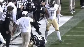 TRAVIS HUNTER SENT TO HOSPITAL AFTER LATE HIT! COLORADO VS COLORADO STATE