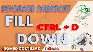 Excel Fill Down - Keyboard Shortcut Ctrl + D   