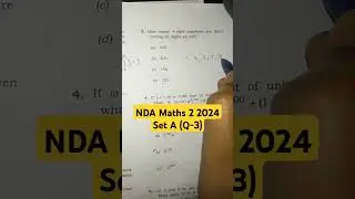 NDA Maths 2 2024 Paper Solution 
