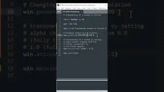 Transparency Tricks: Enhancing Tkinter Windows in Python | #shorts #viral #tutorial