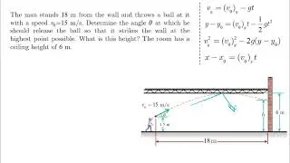 Projectile motion - Problem 2 - Dynamics Tutorial