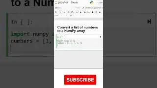 Convert a List of Numbers to a NumPy Array in Python