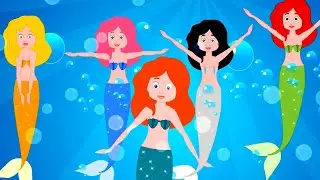 Five Little Mermaids, Counting Song and Nursery Rhymes for Kids