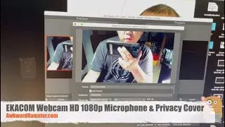 EKACOM Webcam HD 1080p Microphone & Privacy Cover