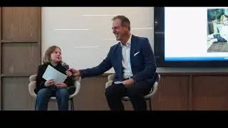 Mason Harvey, age 12, speaking at Prometheus Biosciences