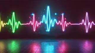 Neon Heartbeat Line Overlay | Black & Green Screen | Multicolor Glow