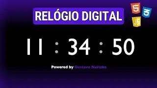 RELÓGIO DIGITAL Simples e Profissional com HTML, CSS e JavaScript
