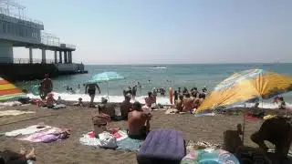 Судак Крым пляж волны