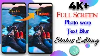 4K+ Full Screen new Trending Photo Warp Text Blur alight motion🔥Hindi | Text Transition | Vinit sah