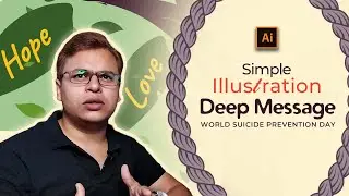🎨Creating Suicide Prevention Day Vector Illustration | Adobe Illustrator In Hindi | Graphinir