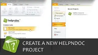 How to create new HelpNDoc projects (Step-by-step guide)