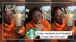 Trying Starbucks Iced Pumpkin Cream Chai Tea Latte! FALL DRINKS 🍁| SIPPING WITH JACK