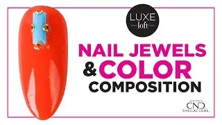 Applying Nail Jewels and Color Composition for Nail Art Designs