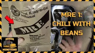 US Military Issue MRE Taste Test - Eating MRE Menu 1: Chili with Beans