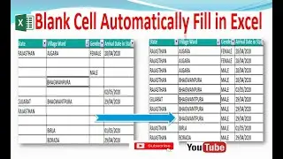 How To  Blank Cell Automatically Fill in Excel II How do auto fill in blank cells with value above