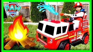 Joey pretend play with a fire truck!