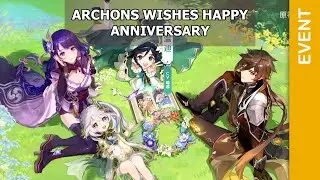 Venti, Zhongli, Raiden, Nahida Anniversary Wishes - CN  | Genshin Impact Chinese Livestream