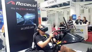 Accelid moving racing simulator at gamescom