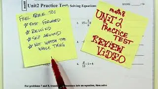 math8 Unit2 Practice Test Review Video 2020