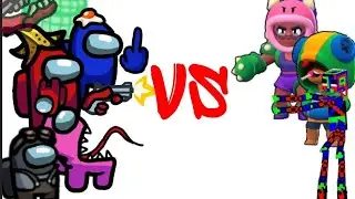 Among us vs minecraft and brawl stars, амогн ас против майнкрафт и бравл старс #among_us