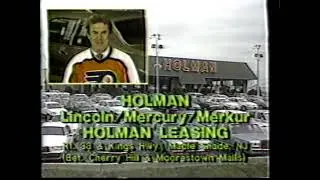 Holman Lincoln Mercury 1987 Commercial starring Tom Brookshier Philadelphia Flyers Promotion