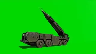 Scud missile launcher fire 2 green screen