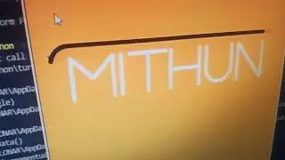Drawn my name with the help of Python Turtle....