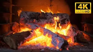 ŞÖMİNE ATEŞ GÖRÜNTÜSÜ VE ATEŞ SESİ 🔥(3 SAAT) - Relaxing Crackling Fireplace 4K (3 Hours)