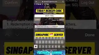 Today Redeem Code MCP Major Season 3 | Singapore 🇸🇬 server #shorts