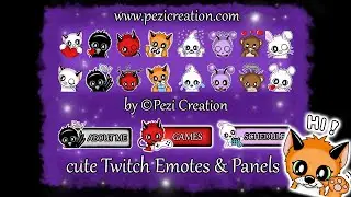 cute Twitch Emotes and Panels