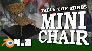 TTRPG / Dungeons and Dragons Miniatures: Tavern Chair | Speed Modelling | Blender 4.2