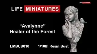 Life Miniatures LMFUB010 'Avalynne' Healer Of The Forest 1/10th scale resin Bust Model Kit Fantasy