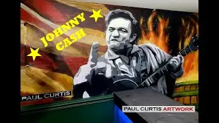 Johnny Cash Mural by Paul Curtis Artwork, Liverpool