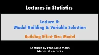 4.3 Model Building and Variable Selection: Effect Size Models