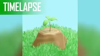 Regrowing Tree | Blender 2.8 | Simple 3D Modeling Timelapse