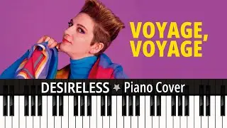 Voyage Voyage (1986) Desireless - TUTORIAL piano cover + sheet music