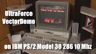 VectorDemo by UltraForce on IBM PS/2 Model 30 286