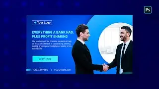 Business banner design in Adobe Photoshop