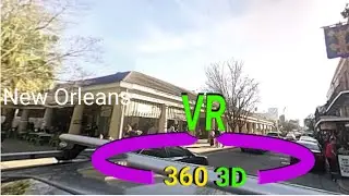 New Orleans French Quarter 4K virtual Reality (3D 360 Vuze+) 2019