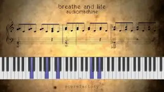 Breath and Life - How to play on piano | Tutorial & Sheet Music - slow | by Audiomachine