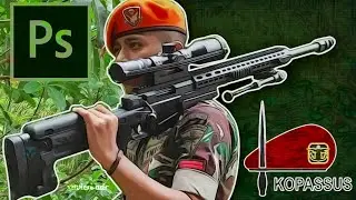 Military style photo editing - Photoshop KOPASSUS