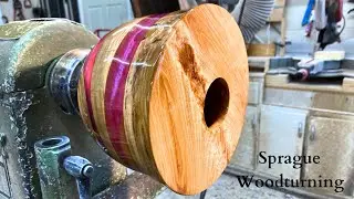 Woodturning - Cherry Crotch Hollow Form